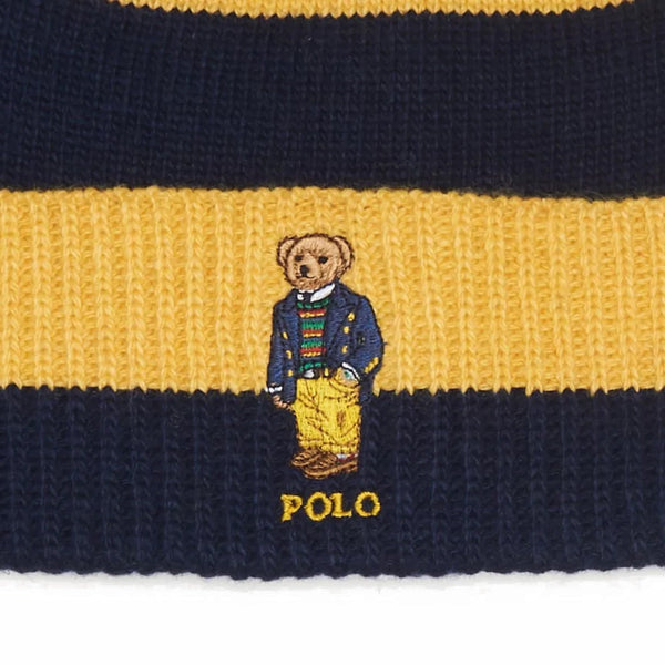 [PC0817-730] Mens Polo Ralph Lauren RUGBY STRIPE BEAR BEANIE