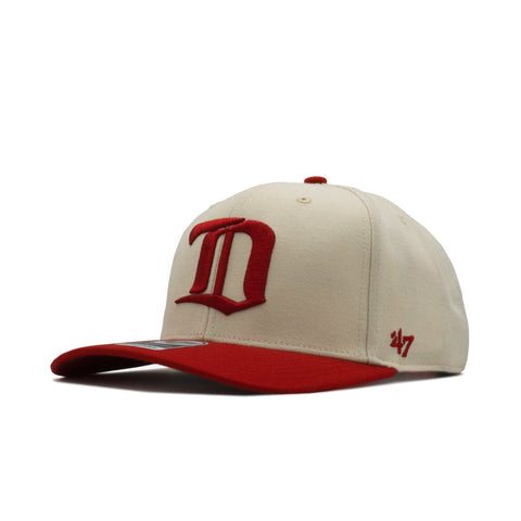 Mens 47 Brand Detroit Tigers MVP DP Snapback - White/Red