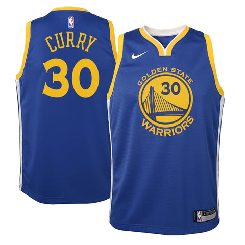 [9Z2B7BZ2P-CURRY] Youth Nike NBA GS Warriors Away Icon Swingman Jersey - Curry