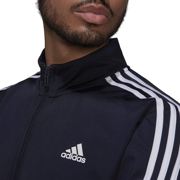 [H46100] Mens Adidas Essentials Warm-Up 3-Stripes Track Jacket