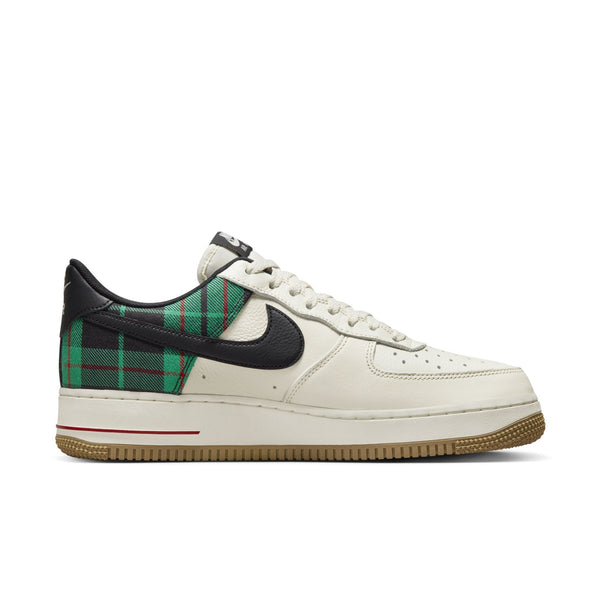 [DV0791-100] Mens Nike AIR FORCE 1 LOW '07 LX 'PLAID PALE IVORY STADIUM GREEN'