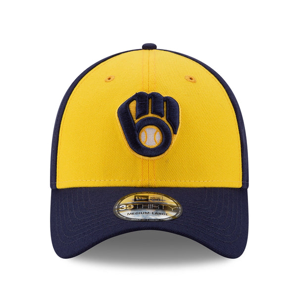 [12344785] Mens New Era MLB 39Thirty Stretch Fit Cap - Milwuakee Brewers