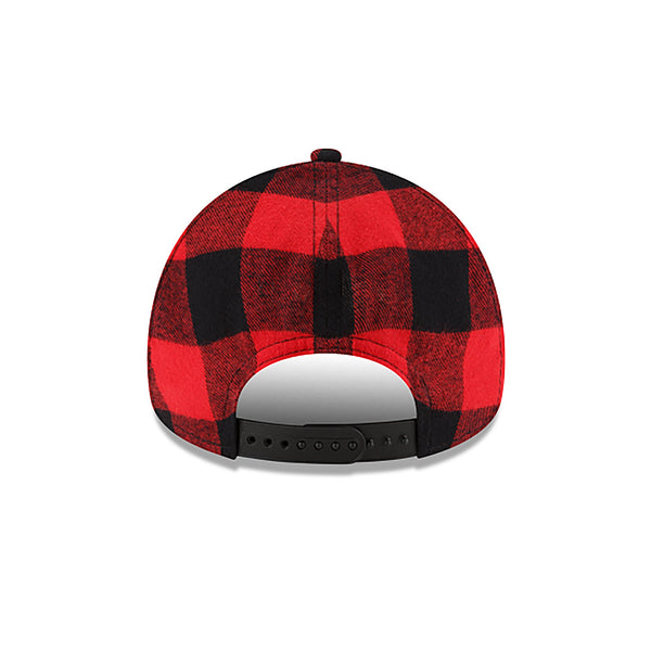 [12593559] Mens New Era MLB 9Forty Red Flannel Snapback Cap - New York Yankees