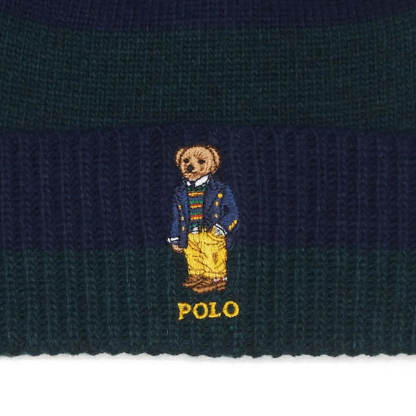 [PC0817-354] Mens Polo Ralph Lauren RUGBY STRIPE BEAR BEANIE