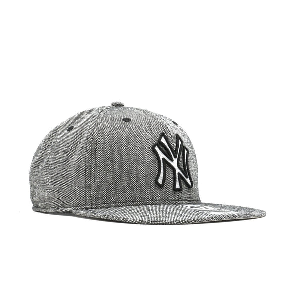 Mens 47 Brand NY Yankees Captain Snapback - Black Logo Denim