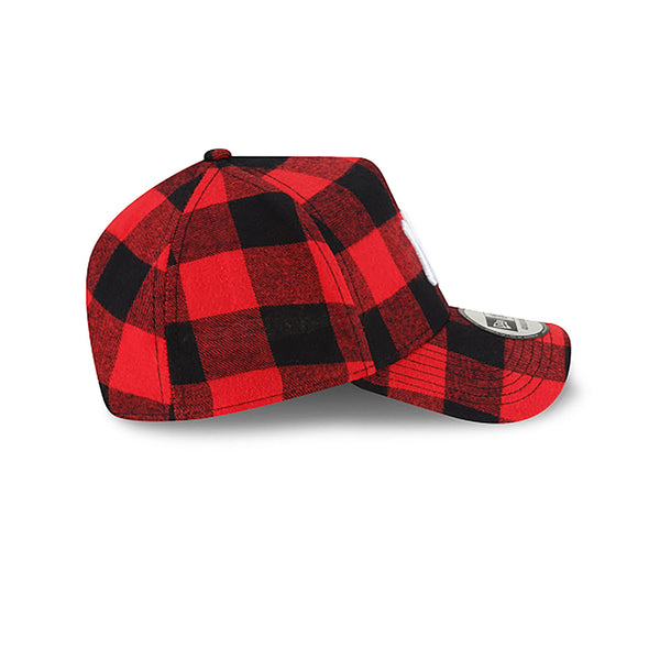 [12593559] Mens New Era MLB 9Forty Red Flannel Snapback Cap - New York Yankees