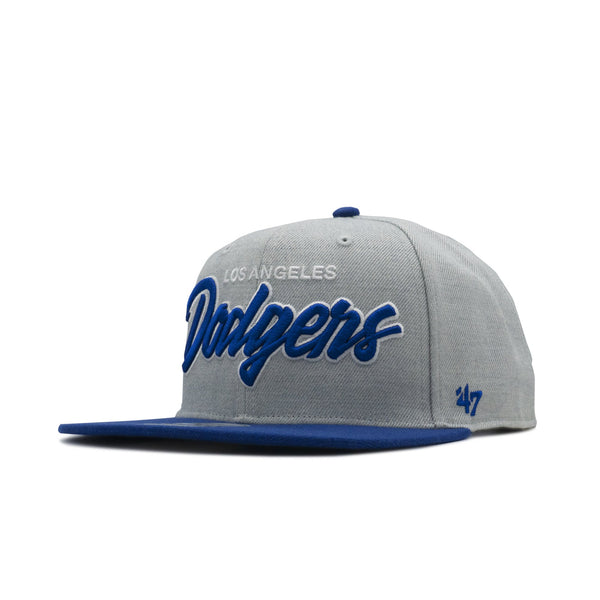 Mens 47 Brand LA Dodgers Captain Snapback - Grey/Blue