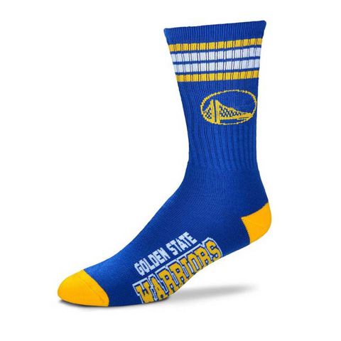 [4-STRIPE-DEUCE-504-GSWY] Youth FBF NBA Golden State Warriors Socks