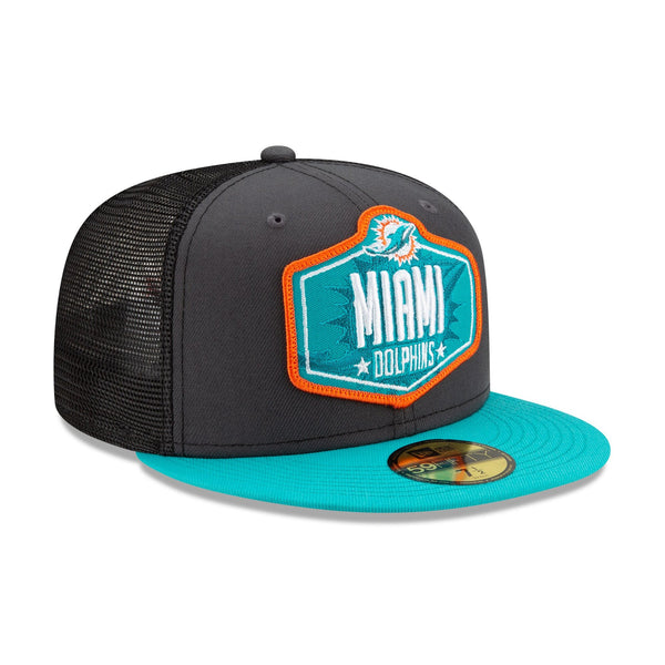[60139127] Mens New Era NFL Authentic 2021 Draft 59Fifty Fitted - Miami Dolphins