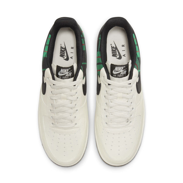 [DV0791-100] Mens Nike AIR FORCE 1 LOW '07 LX 'PLAID PALE IVORY STADIUM GREEN'