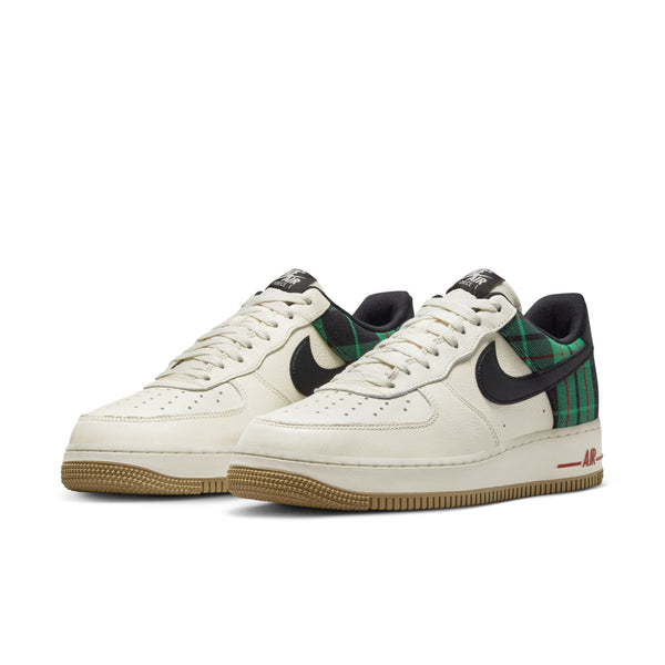 [DV0791-100] Mens Nike AIR FORCE 1 LOW '07 LX 'PLAID PALE IVORY STADIUM GREEN'