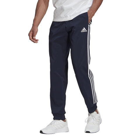 [GK8981] Mens Adidas Essentials Tapered Cuff Woven 3-Stripes Pants