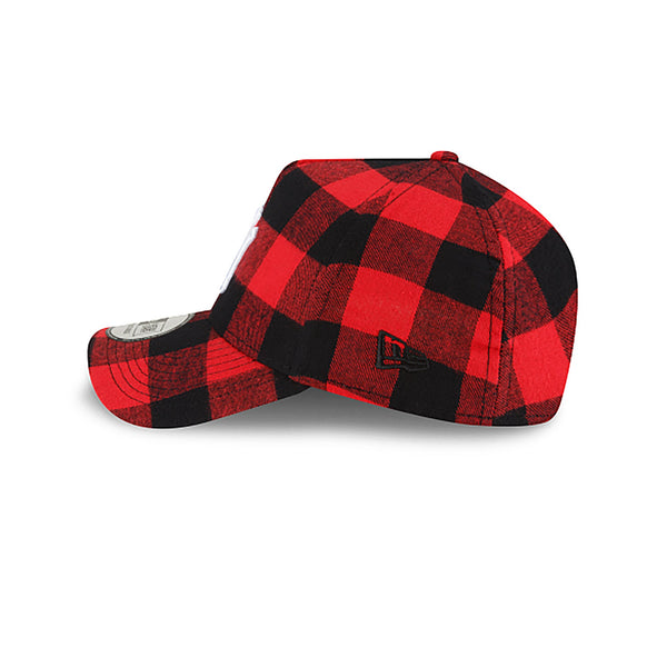 [12593559] Mens New Era MLB 9Forty Red Flannel Snapback Cap - New York Yankees