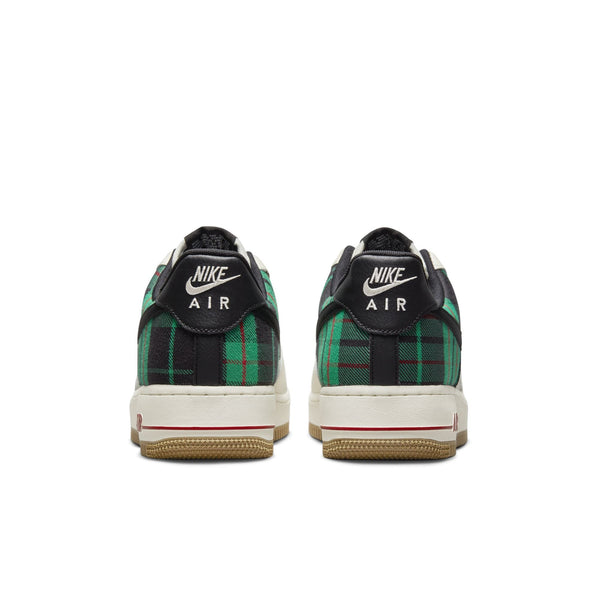 [DV0791-100] Mens Nike AIR FORCE 1 LOW '07 LX 'PLAID PALE IVORY STADIUM GREEN'