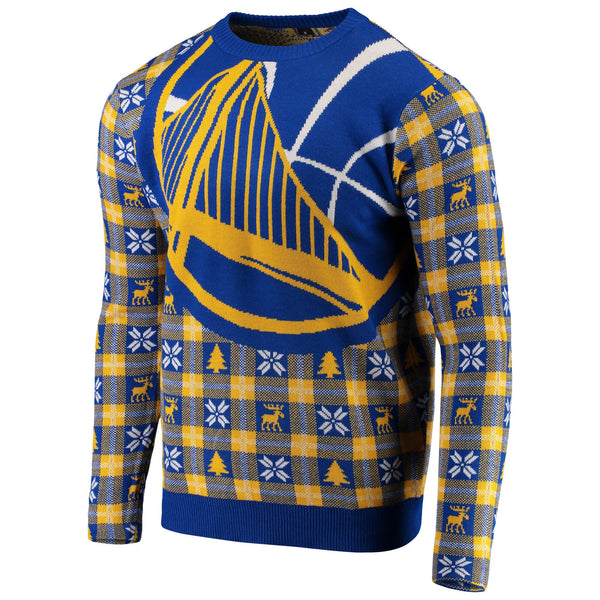[STA0418-00001] Mens Foco Golden State Warriors Ugly Big Logo Sweater Royal