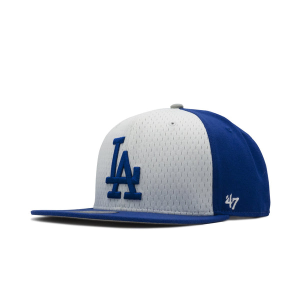 Mens 47 Brand LA Dodgers Captain Snapback - White/Royal Blue
