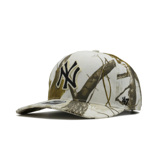 Mens 47 Brand NY Yankees Tree Line MVP DP Strapback - White Realtree AP
