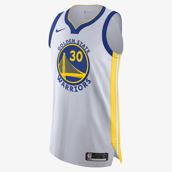 [AT4705-100] Mens Nike NBA GS Warriors Stephen Curry White Swingman Jersey