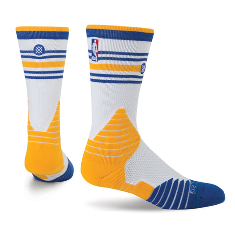 [M559C5CCWA-WHT] Mens Stance NBA Golden State Warriors Core Crew Socks