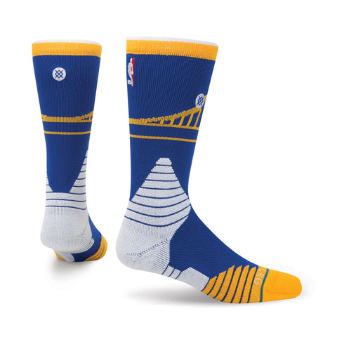 [M559D6CCWA-BLU] Mens Stance NBA Golden State Warriors Bridge Crew Socks