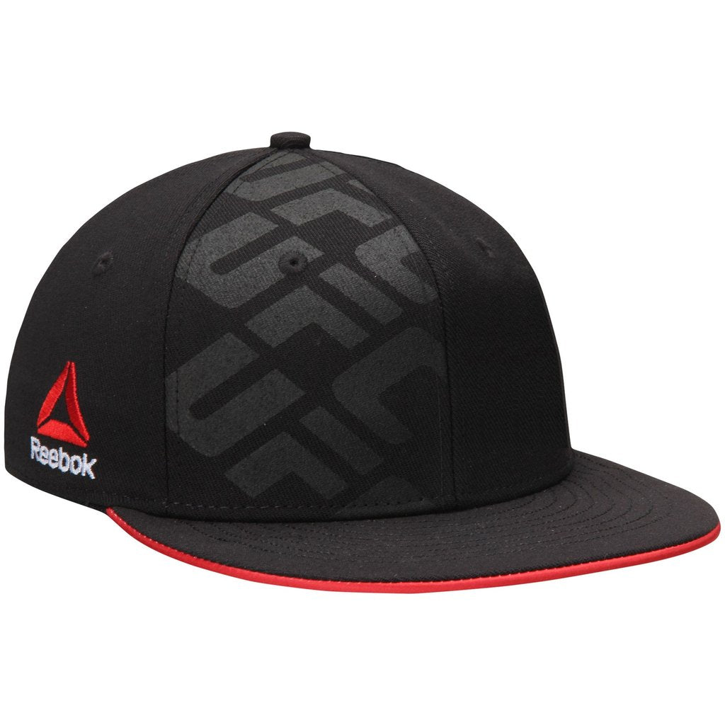 [VR56Z] UFC Flatbrim Snapback Hat - Black | Red