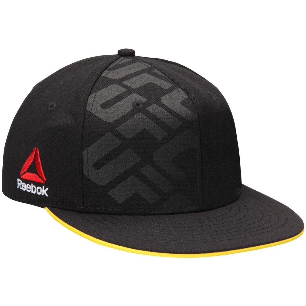 [VR56Z] UFC Flatbrim Snapback Hat - Black | Yellow