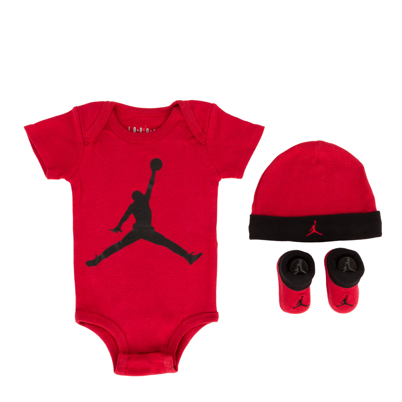 [MJ0041-H24] Baby Air Jordan Bodysuit, Hat and Booties 3-PC Box Set