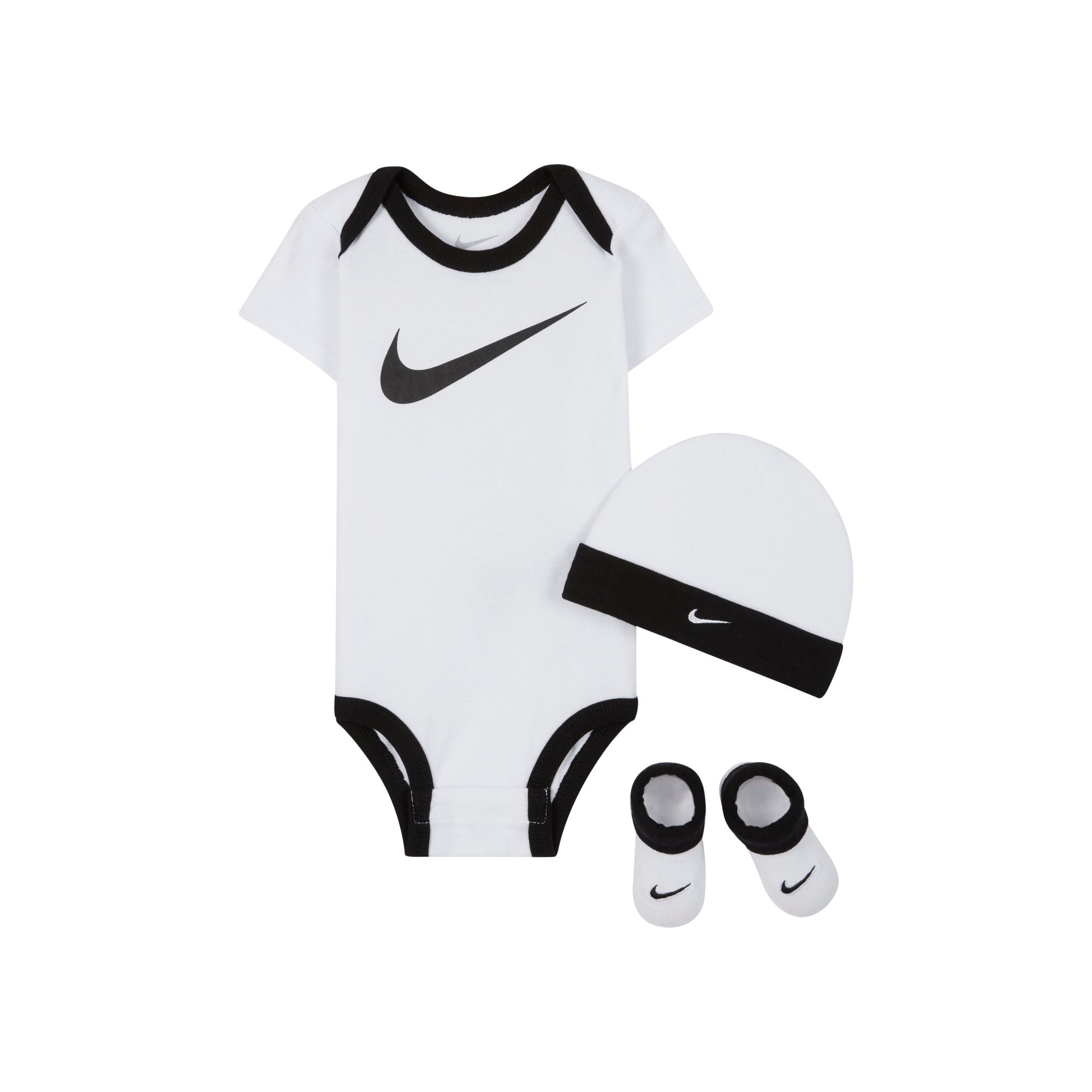 [MN0072-001] Baby Nike Bodysuit, Hat and Booties 3-PC Box Set