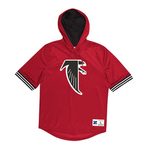 Mens Mitchell & Ness NFL Unbeaten Short Sleeve Mesh Hoody Atlanta Falcons