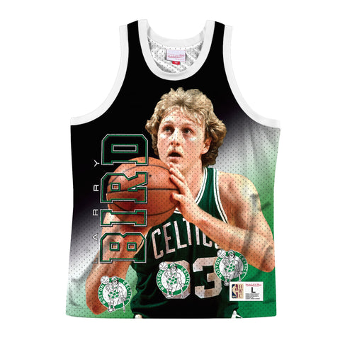 Mens Mitchell & Ness NBA Behind The Back Tank Boston Celtics Larry Bird