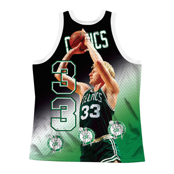 Mens Mitchell & Ness NBA Behind The Back Tank Boston Celtics Larry Bird