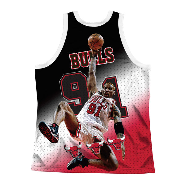 Mens Mitchell & Ness NBA Behind The Back Tank Chicago Bulls Dennis Rodman