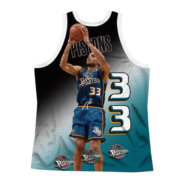 Mens Mitchell & Ness NBA Behind The Back Tank Detroit Pistons Grant Hill