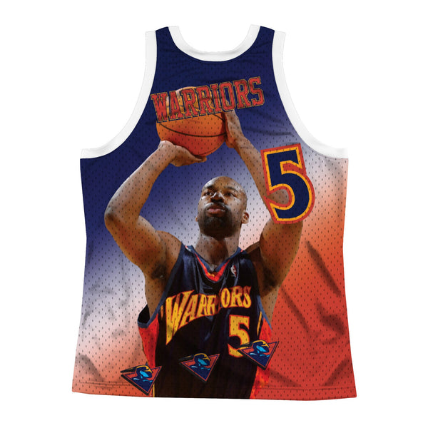 Mens Mitchell & Ness NBA Behind The Back Tank Golden State Warriors Baron Davis