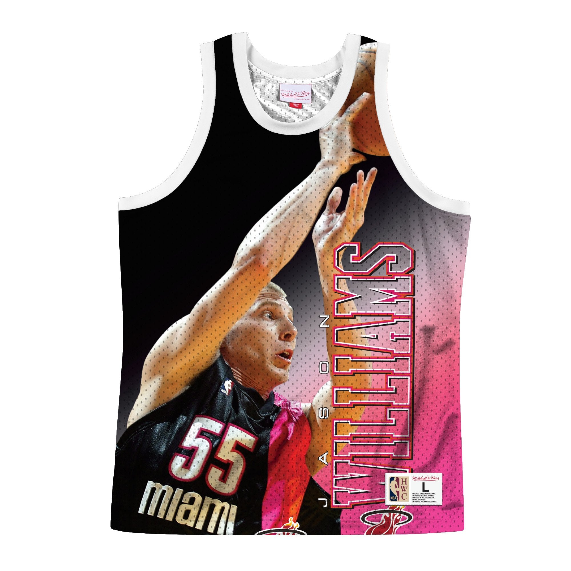 Mens Mitchell & Ness NBA Behind The Back Tank Miami Heat Jason Williams