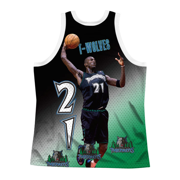 Mens Mitchell & Ness NBA Behind The Back Tank Timberwolves Kevin Garnett