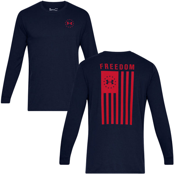 [1333369] Mens Under Armour Freedom Flag Long Sleeve Tee