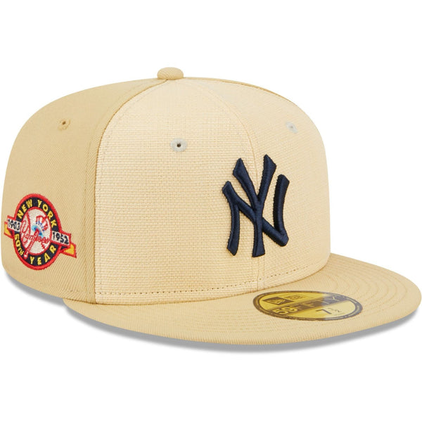 [60417748] MENS NEW ERA MLB NY YANKEES 5950 RAFFIA FRONT FITTED - BEIGE