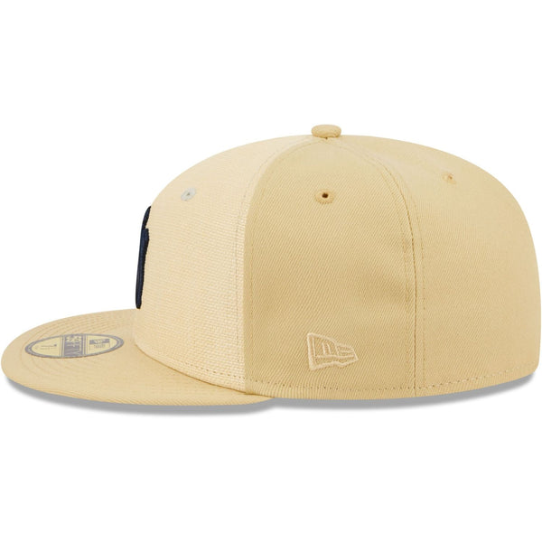 [60417748] MENS NEW ERA MLB NY YANKEES 5950 RAFFIA FRONT FITTED - BEIGE