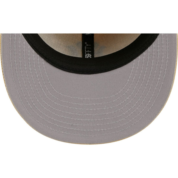 [60417748] MENS NEW ERA MLB NY YANKEES 5950 RAFFIA FRONT FITTED - BEIGE