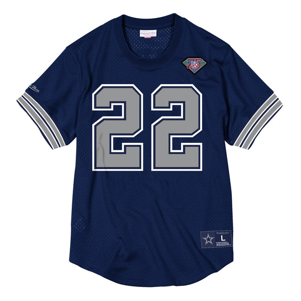 Mens Mitchell & Ness NFL Name & Number Mesh Crew Neck Dallas Cowboys