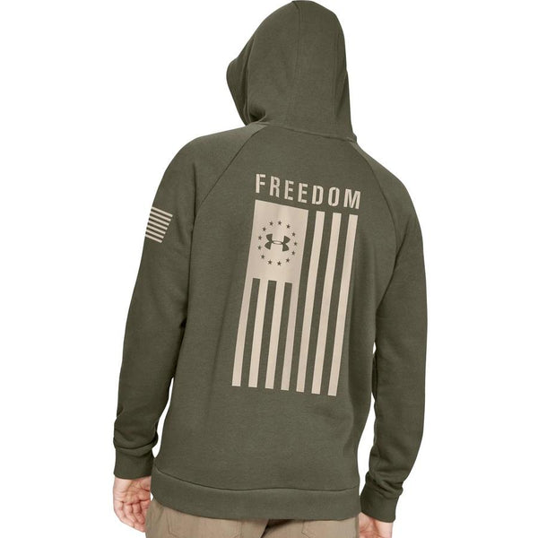 [1352678] Mens Under Armour Freedom Flag Rival Pull Over Hoodie