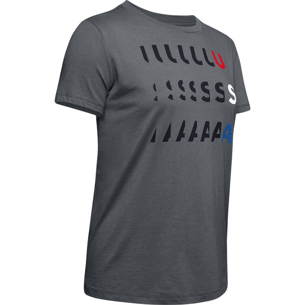 [1343561-012] Womens Under Armour Freedom USA Glitch T
