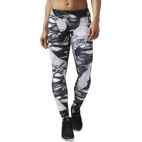 [S93771] Womens Reebok Dance Shredded Punk Tights