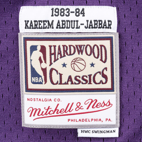 [SMJYAC18109-LALPURP83KAB] Mens Mitchell & Ness NBA Swingman Jersey Lakers 83 Kareem Abdul-Jabbar