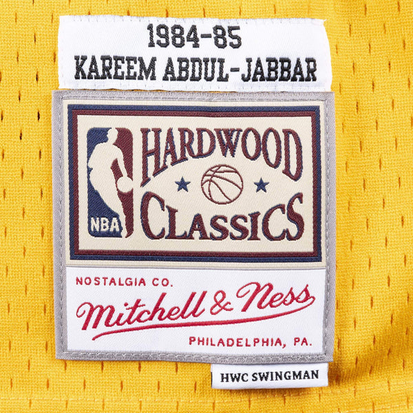 [SMJYAC18110-LALLTGD84KAB] Mens Mitchell & Ness NBA Swingman Jersey Lakers 84 Kareem Abdul-Jabbar