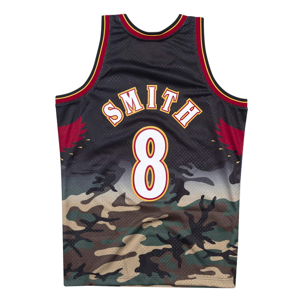 [SMJYCAMO-AHANG182941SSM96] Mens Mitchell & Ness NBA Woodland Camo Swingman Jersey Hawks 96 Steve Smith