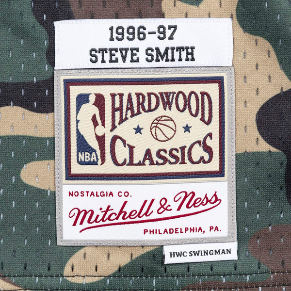[SMJYCAMO-AHANG182941SSM96] Mens Mitchell & Ness NBA Woodland Camo Swingman Jersey Hawks 96 Steve Smith