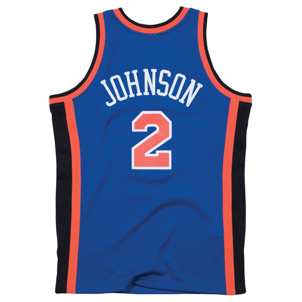 Mens Mitchell & Ness NBA Swingman Road Jersey Knicks 98 Larry Johnson