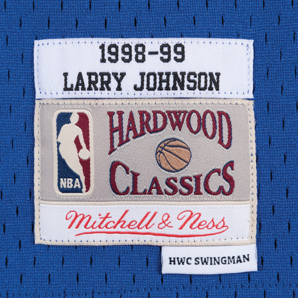 Mens Mitchell & Ness NBA Swingman Road Jersey Knicks 98 Larry Johnson